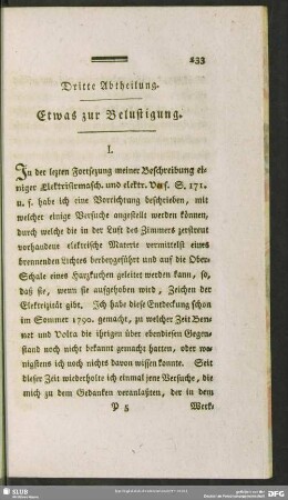 Dritte Abtheilung. Etwas zur Belustigung