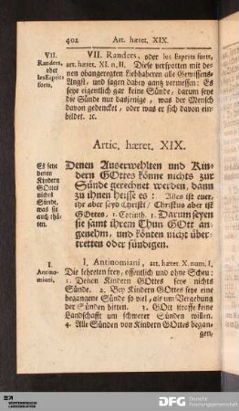Artic. hæret. XIX.