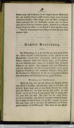 Sechste Vorlesung