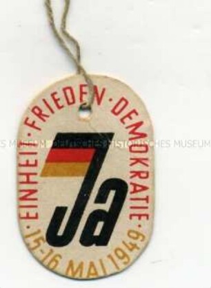 Wahlen (15.-16.5.1949) zum 3. Volkskongress in Berlin