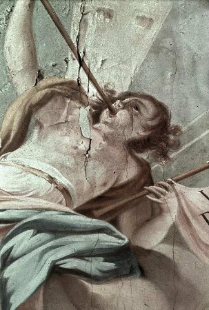 Die Erfüllung der Zeit: Christus als Erlöser im Triumphwagen umgeben von allegorischen Figuren