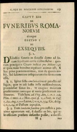 Caput XIII. De Funeribus Romanorum