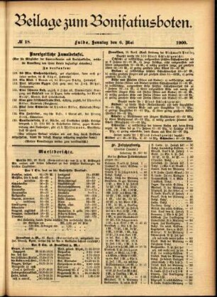 Zweite Ausgabe vom Sonntag, den 06. Mai 1900.