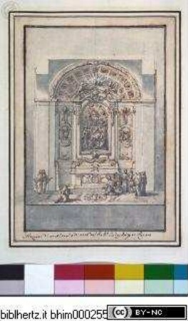 Disegni di Carlo Marchionni Architetto, e Scultore Romano, Altarentwurf für San Francesco in Pesaro