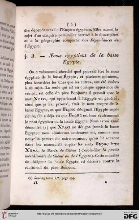 § II: Noms égyptiens de la basse Égypte