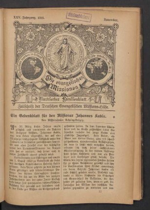 XXV. Jahrgang. 1919. November