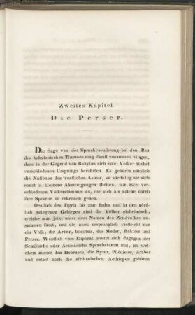 Zweites Kapitel. Die Perser.