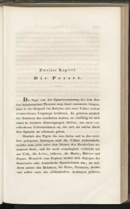 Zweites Kapitel. Die Perser.