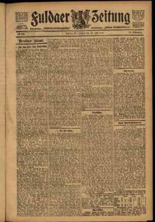 Zweite Ausgabe vom Donnerstag, den 18. Juli 1907.