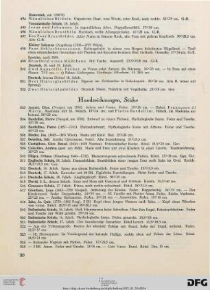 Handzeichnungen (Nr. 503-556)