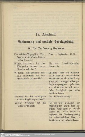 IV. Abschnitt. Verfassung und sociale Gesetzgebung