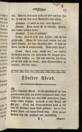 73-90, Fünfter Abend.