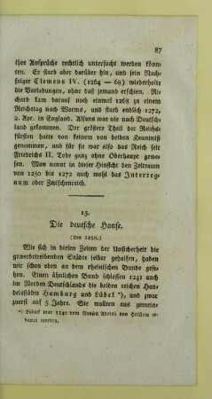 15. Die deutsche Hanse. (um 1250)