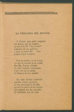 La venganza del Mataco