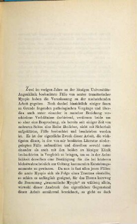 Über transitorische Myopie