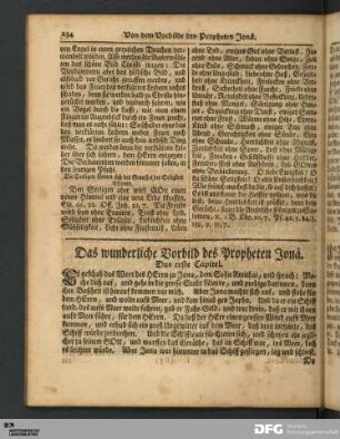 Das wunderliche Vorbild des Propheten Jonä.