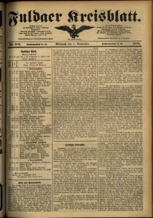 Ausgabe vom Mittwoch, den 05. September 1906.