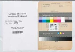 Entnazifizierung Gustav Welp, geb. 21.12.1904 ()