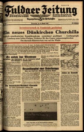 Ausgabe vom Donnerstag, den 20. August 1942.