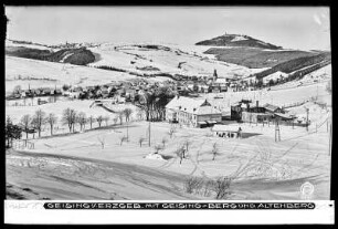 Altenberg-Geising im Erzgebirge mit Geisingberg, im Winter