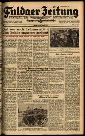 Ausgabe vom Freitag, den 06. August 1943.