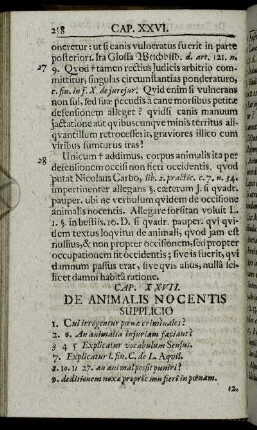Cap. XXVII. De Animalis Nocentis Supplicio
