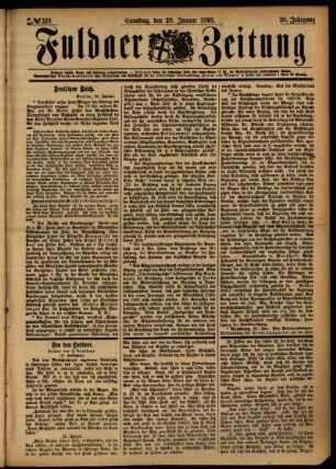 Ausgabe vom Samstag, den 28. Januar 1893.