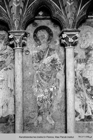 Gewölbedekoration : Ausmalung der Galerien : Wimpergarkaden und westliche Apostelgruppe