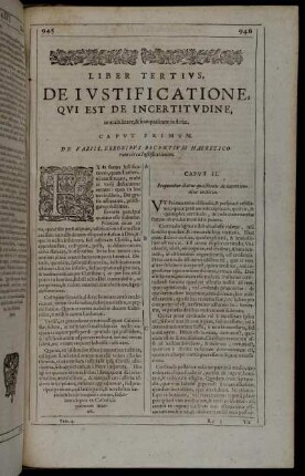 Liber Tertius, De Iustificatione, Qui Est De Incertitudine [...]
