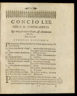 Concio LXX. Feria III. Pentecostes.