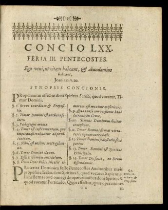 Concio LXX. Feria III. Pentecostes.