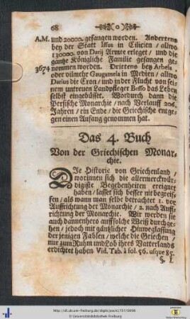 Das 4. Buch. Von der Griechischen Monarchie.