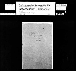 Schuldenwesen der Schulgemeinde Vordersteinenberg und des Schulgemeindeverbandes Hellershof, Gde. Vordersteinenberg