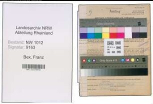 Entnazifizierung Franz Bex , geb. 19.05.1902 (Maschinist)