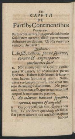 Caput II De Partibus Continentibus