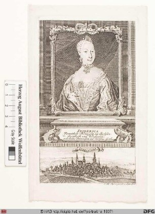 Bildnis Friederike, Herzogin zu Sachsen-Querfurt u. Weißenfels, geb. Prinzessin zu S.-Gotha u. Altenburg