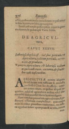 De Agricultura. Caput XXXVII.