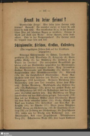 Kennst du deine Heimat?