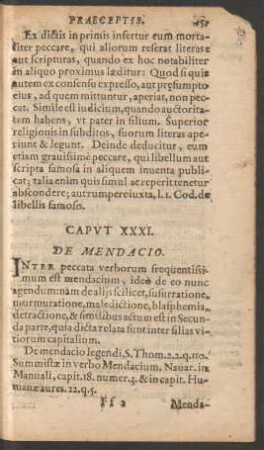 Caput XXXI. De Mendacio.