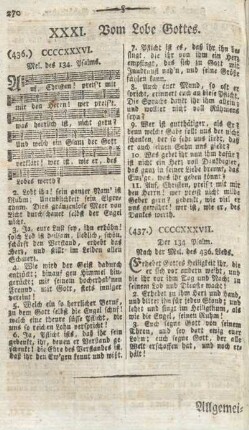 XXXI. Vom Lobe Gottes.