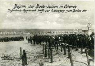 Deutsche Soldaten am Strand von Ostende