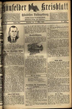 Dritte Ausgabe vom Samstag, den 17. März 1928.