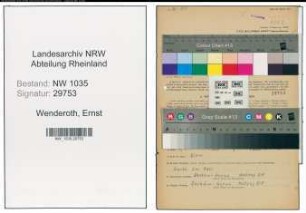 Entnazifizierung Ernst Wenderoth , geb. 10.05.1920 (Bergbaubeflissener)