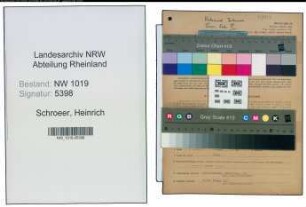 Entnazifizierung Heinrich Schroeer , geb. 13.01.1896 (Gastwirt)