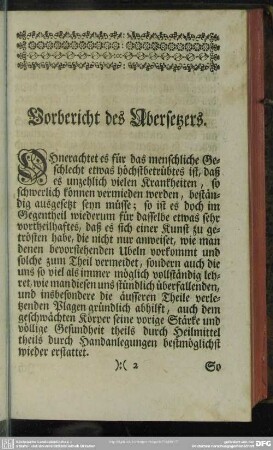 Vorbericht des Ubersetzers