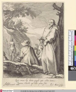 [Die Predigt Johannes des Täufers; Johannes der Täufer predigend]