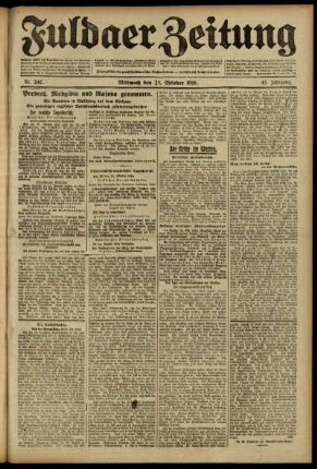 Ausgabe vom Mittwoch, den 25. Oktober 1916.