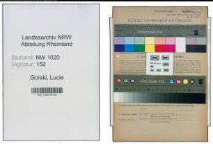 Entnazifizierung Lucie Gorski , geb. 21.03.1897 ()