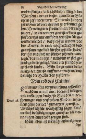 Vom tod des Calvini.
