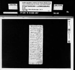 Aufschriebe (Abrechnung) über die laufenden Ausgaben des Propsts zu Ellwangen (Tagbuch), angefangen 14. August 1507